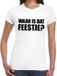 Bellatio Decorations Shoppartners Bv Waar is dat feestje? tekst t-shirt wit voor dames - dames feest shirts XL