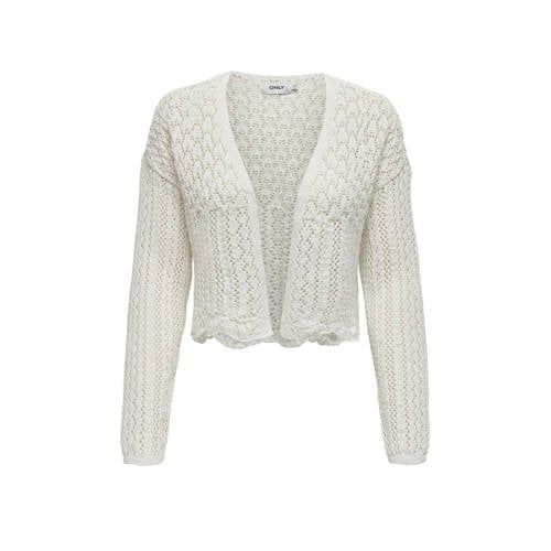 ONLY ONLNOLA Crochet Cardigan - Cream