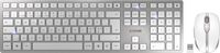 Cherry DW 9100 SLIM Toetsenbord Inclusief Muis RF-draadloos + Bluetooth Scandinavisch Zilver