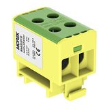 Verdelerblok Morek Verdelerblok f. Al/Cu geschikt 4x2,5-35mm2 geel-groen 1pol. 1000V AC/DC klem geïsoleerd OTL 35-2 MAA2035Y10 Morek 4054