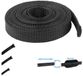 cyclingcolors Zwarte uitschuifbare gevlochten kabelhulsbeschermer voor stroomkabels voor auto, motor, huis, tv, computer (10 mm tot 20 mm)