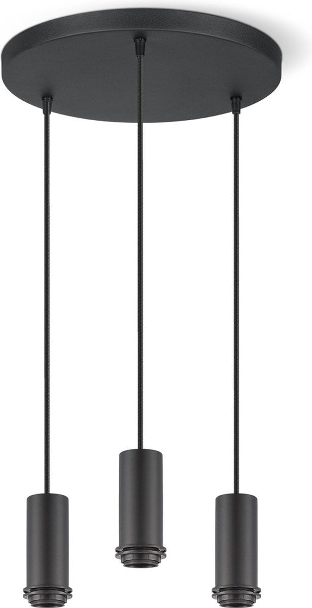 Home Sweet Home hanglamp pendel XXL 3L rond - zwart - metaal