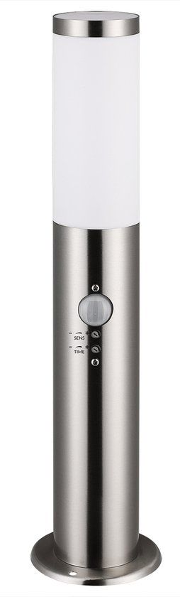 Monzana Padverlichting - Staande Buitenlamp - Tuinverlichting - RVS - Met Sensor - Zilver
