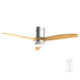 Cecotec EnergySilence Aero 4600 Arctic Steel&Sand Plafondventilator met afstandsbediening, motor DC 38 W, diameter 132 cm, ledlamp 18 W, 3 vleugels, 6 snelheden, timer 8 uur