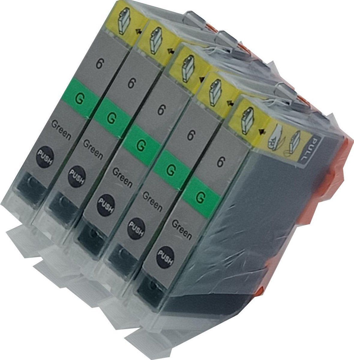KATRIZ KATRIZ® huismerk inkt Canon CLI8 Groen | 5 stuks