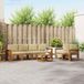 vidaXL - Salon de jardin en acacia - Naturel et beige - 6 places