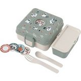 monbento - Lunchbox pour enfants avec compartiments Snacky vert Raccoon