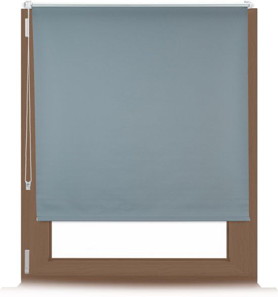 Relaxdays Verduisteringsrolgordijn Grijs - Thermo Rolgordijn Zonder Boren - Trekmechanisme 120x160cm