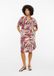 s.Oliver Robe Corail Imprimé Zèbre Manches Longues Viscose Coton Taille 44