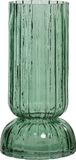Decoris vaas/bloemenvaas - glas - D13 x H26 cm - groen