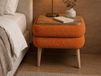 Noyama Table de chevet 1 porte orange