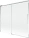 Mexen Rox badwand 2-delig uitschuifbaar 180 x 150 cm, transparant, chroom