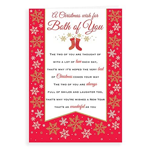 Piccadilly Greetings Sentiment Kerstkaart voor jullie beiden - 9 x 6 inch - Regal Publishing