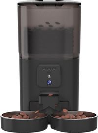 Viervoeter Feed Pro Dual - Bac à nourriture automatique 7L - Caméra HD et audio - Chat et Chien - Distributeur de nourriture avec application - Noir