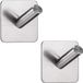 EAVY Crochets porte-serviettes auto-adhésifs - Lot de 2 - Inox - Argent