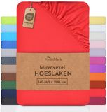 NatureMark Microvezel Hoeslaken Rood 140x200cm