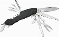 Bellatio Design Multifunctioneel zakmes - Zwart - 11 Functies - 10 cm