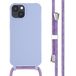 iMoshion iPhone 14 Hoesje met Koord - Siliconen Back Cover - Paars