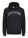 JACK & JONES Sweatshirt 'JJECaleb' zwart / wit