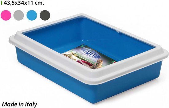 Georplast Open Kattenbak - 43.5 x 34 x 11 cm - Blauw