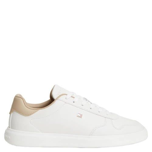 Tommy Hilfiger leren sneakers - wit/beige