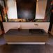 Mondiaz ERIN 150cm badmeubelset onderkast Rust met 1 lade Wastafel RIDGE rechts Urban ERIN11067