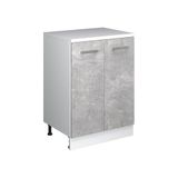 Vicco Keukenkast voor schuine wand R-Line, Beton, 60 cm zonder schuine kant met 2 deuren
