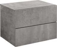 [en.casa] Nachtkastje zwevend Phuket 30x40x29 cm met 2 lade betonlook