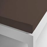 Miracle Home Thermo-hoeslaken, microvezel, verstelbaar en elastisch, koraal, effen, polyester, chocolade, 180 x 200 cm