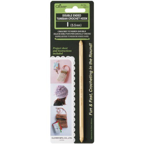 Clover Dubbelzijdige Tunesische haaknaald - 5,5 mm
