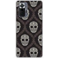 Xiaomi Redmi Note 10 Pro floral skull bedrukt siliconen hoesje