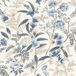 Rasch 869125 Symphony Vliesbehang - Blauw, Goudgeel, Bruin, Wit Bloemen & Bladeren - 10,05m x 0,53m