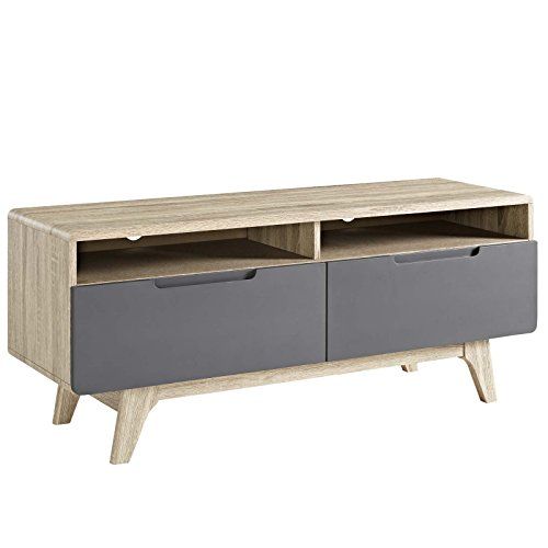 Modway Origin Mid-Century Modern 47 Inch TV Stand - Naturel Grijs