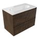 Saniclass Ensemble de meubles de salle de bain - 80x45x73.9cm - Chêne mat anthracite