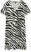 VERO MODA VMEASY JOY SS SHORT DRESS WVN GA Zebraprint V-hals Korte mouw Viskose Jurk Dames XS Birch