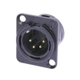 Neutrik NC4MD-LX-B XLR-connector Flensstekker