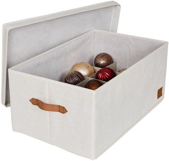 Store It Kerstballen opbergbox beige 30 ballen