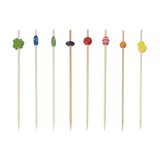 Garcia de Pou 156.18 Bamboo Picks, Assorted Colours, 100 Pieces
