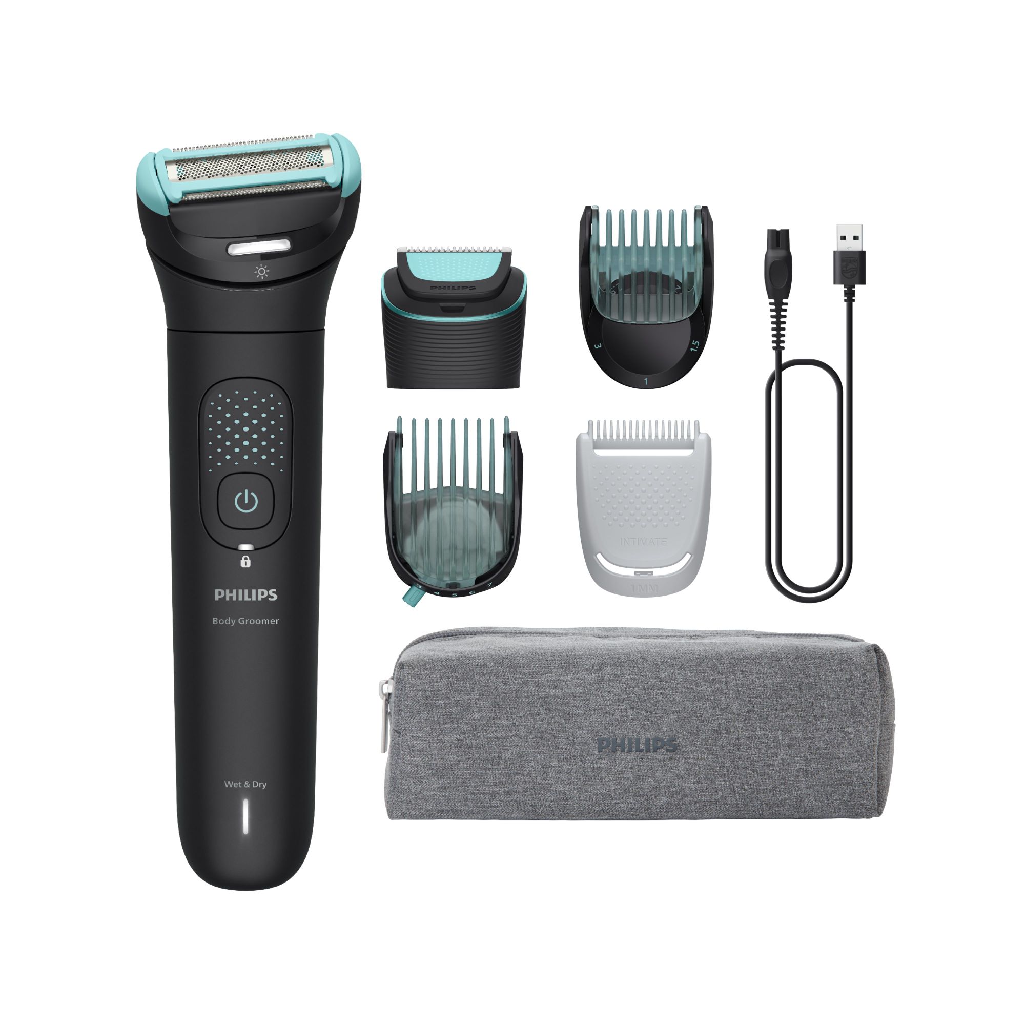 Philips 7000 series Body Groomer BG7470/15 - Black, Wet & Dry, Beard Trimmer