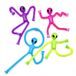 Jouet tube pop alien extensible - Jouet fidget sensoriel - Ventouse - 16 x 12 x 3,5 cm - Set de 4