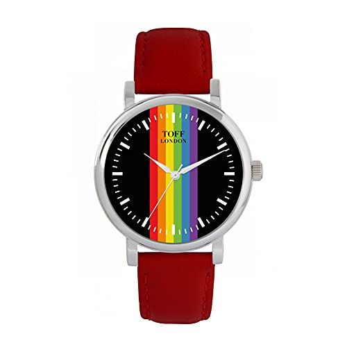 Toff London Pride Lineaire zwarte wapenstokken Horloge 5059656674009