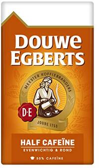 Douwe Egberts Filterkoffie Half Cafeïne (1.5 Kilogram, Intensiteit 05/09, Medium Roast Koffie), 6 x 250 Gram