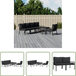 Vidaxl Fauteuil de jardin - Salon de jardin 7 pcs avec coussins gris bambou acier