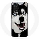 Maniacase Hoesje voor Xiaomi Redmi Note 11S 4G Siberische Husky Blauwe Ogen