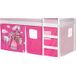 IDIMEX Set de rideaux de lit pour lit superposé surélevé, mi-hauteur, mi-hauteur, tissu, coton, princesse, rose