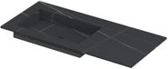 Wastafel INK Post Wastafel Keramische Slab Envelop Bak Links Zonder Kraangat - 1000x450x10 mm - Lauren Black Mat