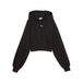 PUMA Essentials Cropped hoodie met ballonmouwen voor Dames, Zwart, Maat XS