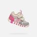 GEOX IUPIDOO PEUTER Sneakers - GRIJS/FUCHSIA - Maat 23
