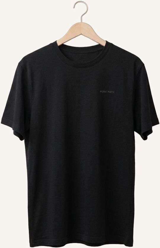 PURE PATH Essential Triangle Tee Heren T-shirt - Zwart - Maat M