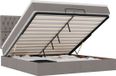 vidaXL - Ottomaans bed met matrassen en LED's - 200x200cm - stof - taupe